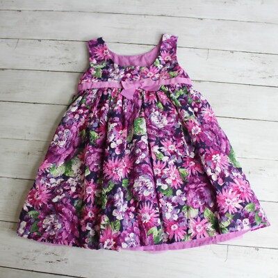 gymboree purple dress GYMBOREE Girls Dressed Up Floral Flower Purple DRESS Size 5