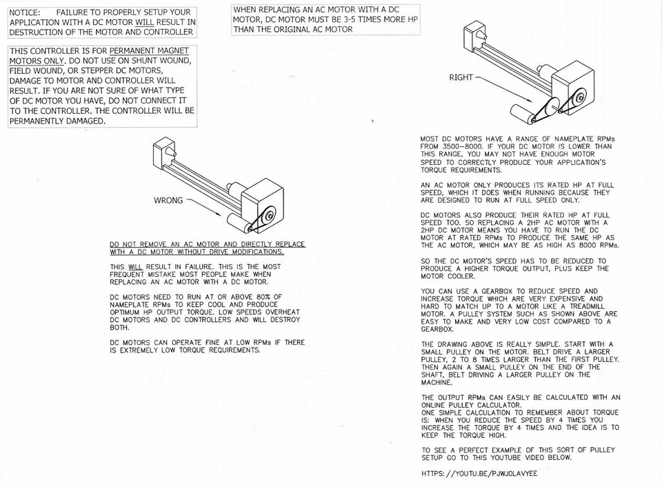 120 VAC To DC Motor Speed Controller For 95-135 VDC PM DC Motors 1 To 3 HP - Image 3 of 3