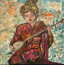 Original acrylic art painting - Sound Healing : Raising Vibrations