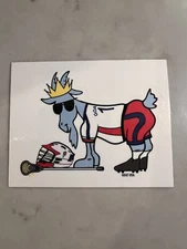 GOAT USA Lacrosse With Helmet Goat Sticker. Single Sticker. Brand New.