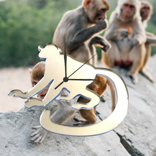 Monkey Shaped Silent Tick Acrylic Clocks - Many Colours, Bespoke Made
