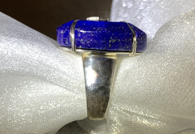 Silpada RING Sterling Silver Midnight Star R2866 Blue Lapis & CZ Ring Size 7 - Изображение 4 из 4