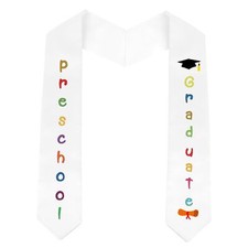 White Kindergarten Preschool Graduation Stole Kindergarten Preschool Graduati...