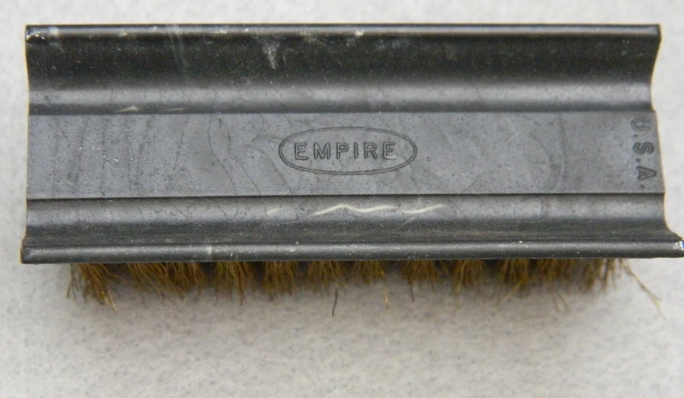 Tools Wire Brush Empire Brown Plastic Wire Brass 2 1/2x 1" Vintage - Image 2 of 3