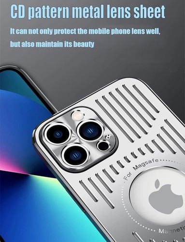 Coque MagSafe iPhone 12 13 14 15 16 pro Housse Bumper Protection Metal Alu Case - Photo 9 sur 22