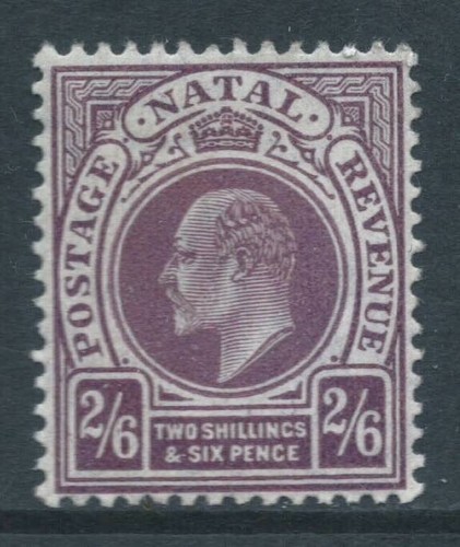 SOUTH AFRICA NATAL EdVII 1904 SG157 2/- purple wmk MCA unmounted mint cat £65