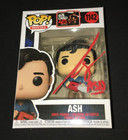 Bruce Campbell signed Ash funko pop Evil Dead poster photo B