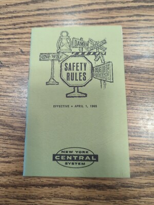#ad Vintage Original Ephemera New York Central System Safety Rules Railroad 1965 $9.09