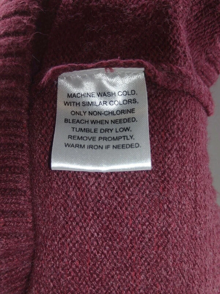 Vestido suéter manga globo cuello alto púrpura Duck Head para mujer talla XL Foto 4 de 4