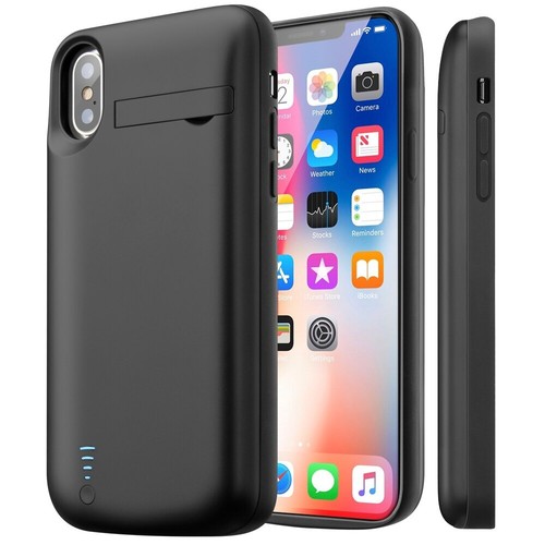 Charging Cover For iPhone X/XR/XS Max External Battery Charger Case Power Bank - Afbeelding 1 van 10