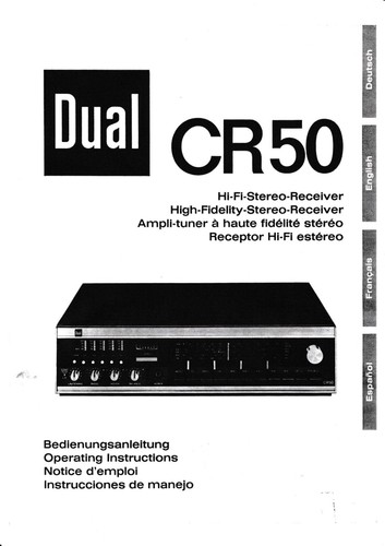 Bedienungsanleitung-Operating Instructions für Dual CR 50 - 第 1/1 張圖片