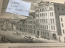 New York City Beer Prepro Origina Litho 1880 Empire Ballantine Newark New Jersey