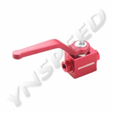US SHIP Aluminum Brake Fuel Oil Line Lock Shut Off Valve 1/8" NPT Adapter Red