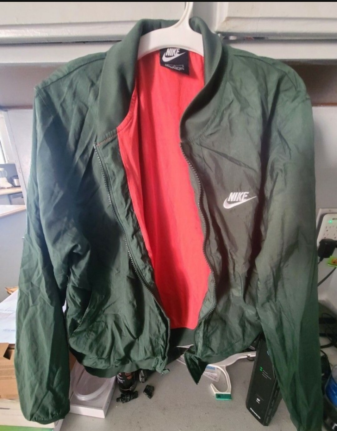 Nike Bomber Jacket men's green nylon | eBay