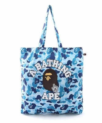 A BATHING APE BAPE CAMO GO APE POINTER COLLEGE TOTE BAG BAPEC 