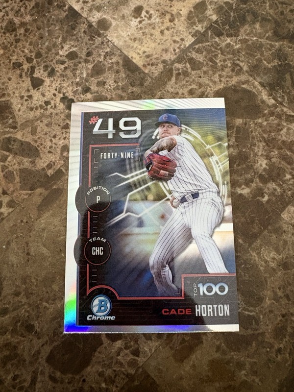 2025 Bowman Cade Horton #BTP-49 Chrome Bowman Scouts Top 100 Insert Cubs