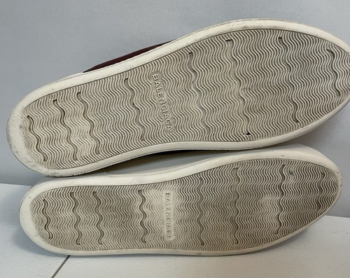 Sneakers alte Balenciaga Arena pizzo marrone lusso in pelle taglia 46 US 12/13 - Foto 8 di 11