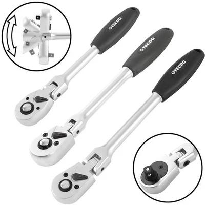 TECPO RATSCHEN UMSCHALTKNARREN 1/4" 3/8" 1/2" GELENK KNARRE RATSCHEN-SCHLÜSSEL