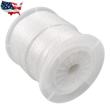 5/16" Nylon Rope 250FT Solid Braid High UV and Abrasion Resistance Industrial