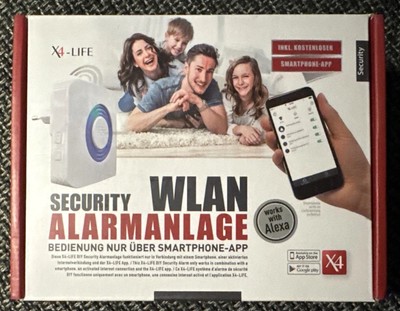 Alarmanlage Smartphone APP, Alexa, WLAN Sicherheit Haus/Garten, X4 Life Security