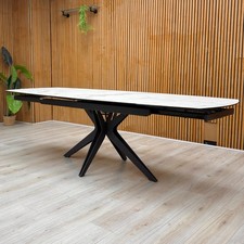 Furniture Village ‘Jose’ Swivel Extending Dining Table Matt Ceramic 160-240cm