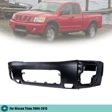For Nissan Titan 2004-2015 Bumper Assembly Front Lower Steel Black Split Type