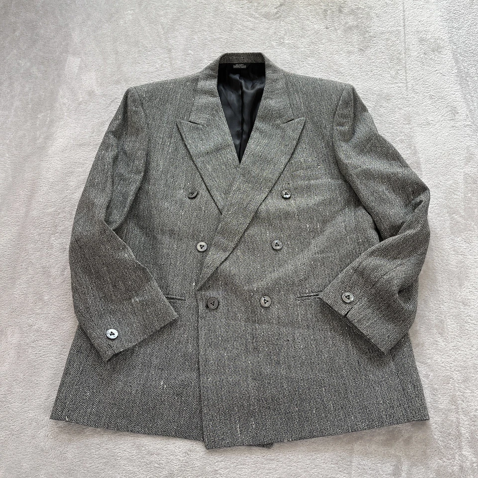 Blazer Louis Roth Doble Pecho 40S Lana Tweed Antiguo Money Union Hecho de Colección  Foto 2 de 4