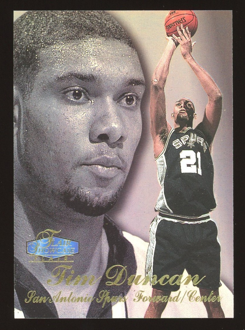 1997 Flair Showcase Tim Duncan #5 Row 3