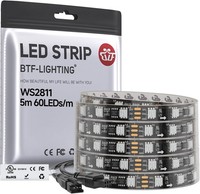 BTF-LIGHTING WS2811 RGB Adressierbare Led-Streifen 5M 60Leds/M IP67 DC12V |