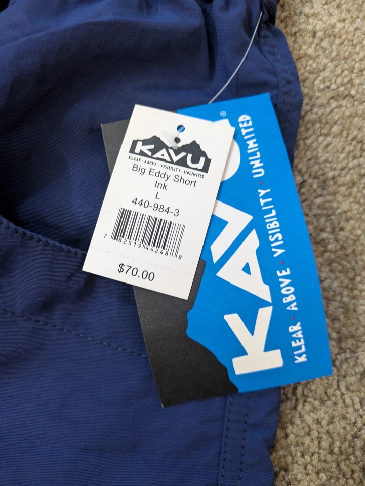 Pantalones Cortos Kavu Para Hombre Grandes Azul Cinturón Big Eddy Ink Foto 2 de 4