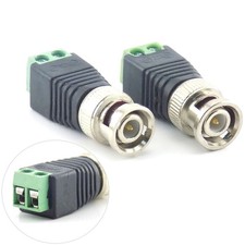 2 10pcs BNC Male Connector Coax CAT5 Coaxial power plug Cable for Camera Adapter