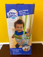 New 2017 Evenflo ExerSaucer "Gone Fishing" Compact Children's Door Jumper H-73