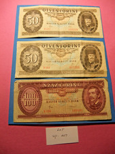 Three 1980s Hungary Banknotes - 2x 50 and 1x 100 FORINT - VF and VF25