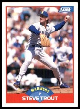 Steve Trout 1989 Score #522 Seattle Mariners MLB READ FREE SHIPPING AutographDen