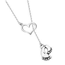  Wedding Anniversary Gift Mothers Day Jewelry Mommy to Be Necklace Baby Feet