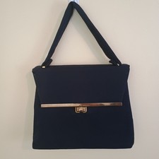 Vintage Creations By International Navy Felted Mid Century Handbag