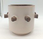 West Elm x Diego Olivero Nina Terracotta Planter Vase Cream And Brown