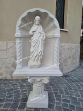 CUPOLA NICCHIA GROTTA CON STATUA CUORE GESù CON BASE DA ESTERNO IN CEMENTO 101CM