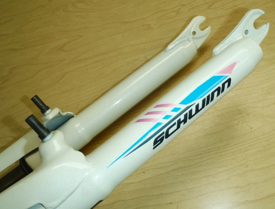 SCHWINN 24" WHITE BICYCLE SUSPENSION FORK BIKE PARTS 438 - Image 2 of 4