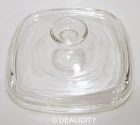 A7C 7" Vintage Pyrex Cover Glass Clear Square Lid A-7-C Replacement MINT! H11 Ⓥ