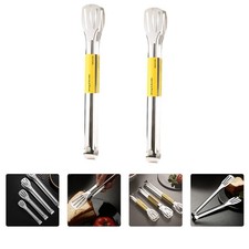 2 Pcs Stainless Steel Steak Clip Kitchen Tong Tool Barbecue Food
