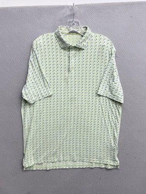 Tasc Performance Cloud Polo Air Floral Shirt Mens Size Large L Striped Golf