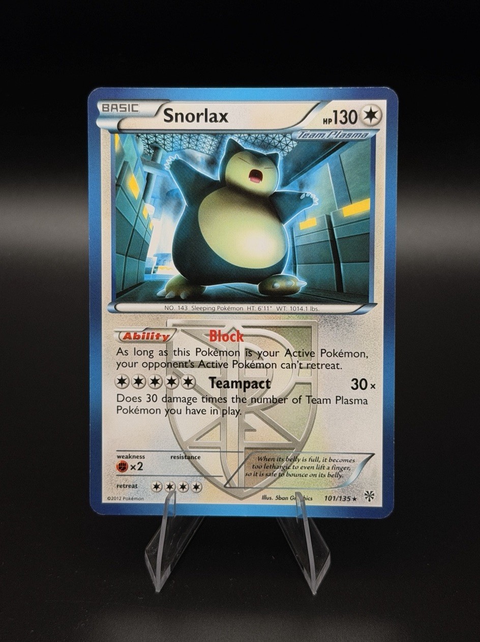 Snorlax Team Plasma 101/135 Plasma Storm Pokemon TCG Rare Regular