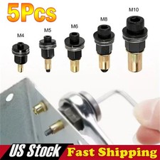 5Pcs Manual Rivet Nut Tool Adapter Carbon Steel Flat Head Threaded Insert Nuts