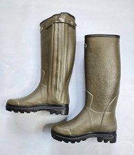 LE CHAMEAU CHASSEUR WOOL LINED WOMEN'S DARK GREEN WELLINGTON BOOTS