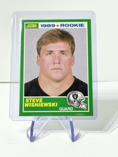 1989 Score Rookie Card #254 Steve Wisniewski Los Angeles Raiders Football Card. rookie card picture
