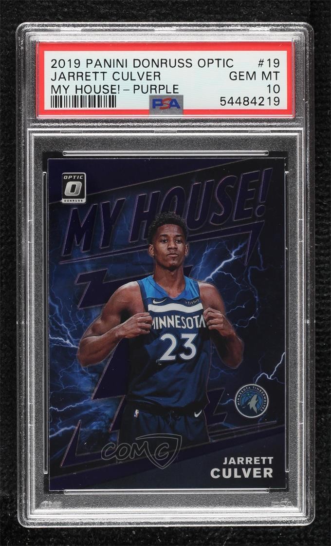2019 Donruss Optic My House Purple Prizm Jarrett Culver PSA 10 GEM MT Rookie RC