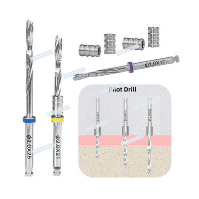 Dental Implan Pilot Anchor Drill Fixing Nail Guide Sleeves Digital Jaw  2.0mm