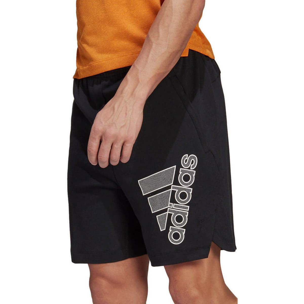 adidas Badge Of Sport Mens Training Shorts Black Inch Gym Zip