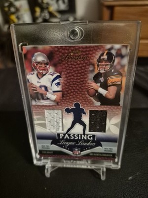 2007 PLAYOFF PRESTIGE TOM BRADY BEN ROETHLBERGER GAME USED JERSEY CARD # 31/100